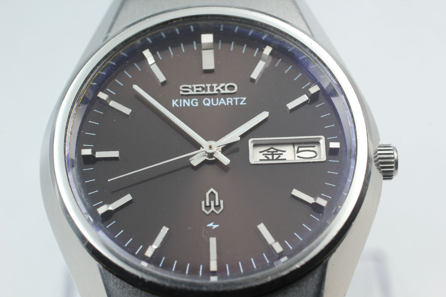 ⏯ 1976 [Near MINT] SEIKO King Quartz 0853-8040 Black Quartz Men's Watch JAPAN