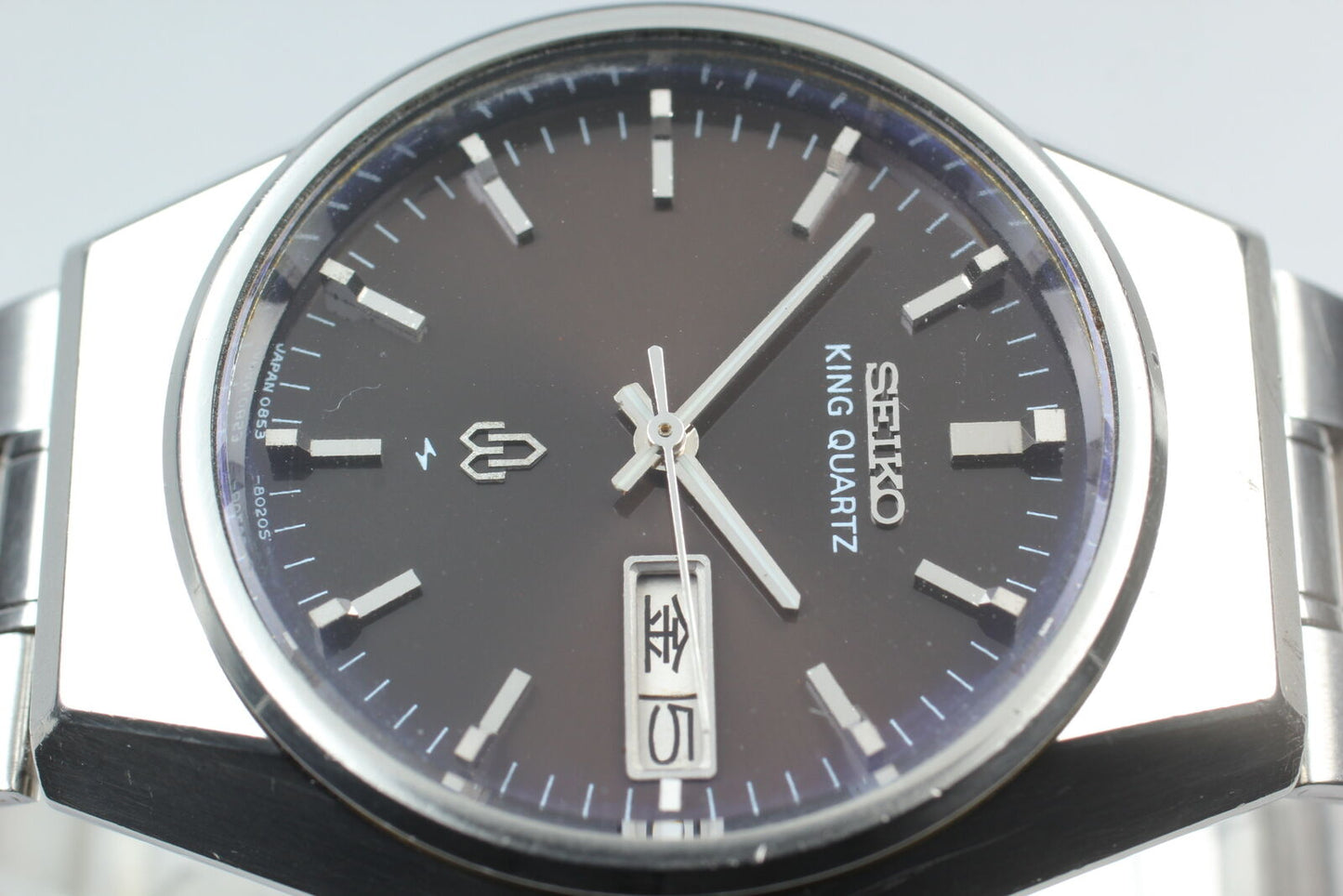 ⏯ 1976 [Near MINT] SEIKO King Quartz 0853-8040 Black Quartz Men's Watch JAPAN