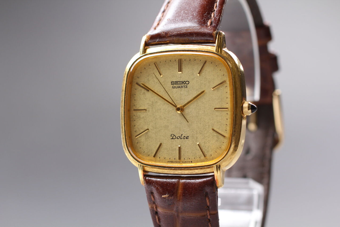 ⏯ Vintage [Near MINT] SEIKO Dolce 6030-5420 Quartz Gold Men's Watch From JAPAN