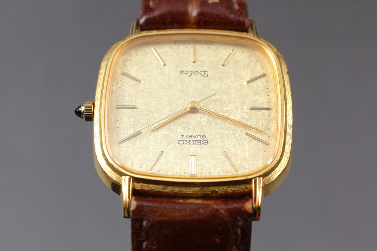 ⏯ Vintage [Near MINT] SEIKO Dolce 6030-5420 Quartz Gold Men's Watch From JAPAN