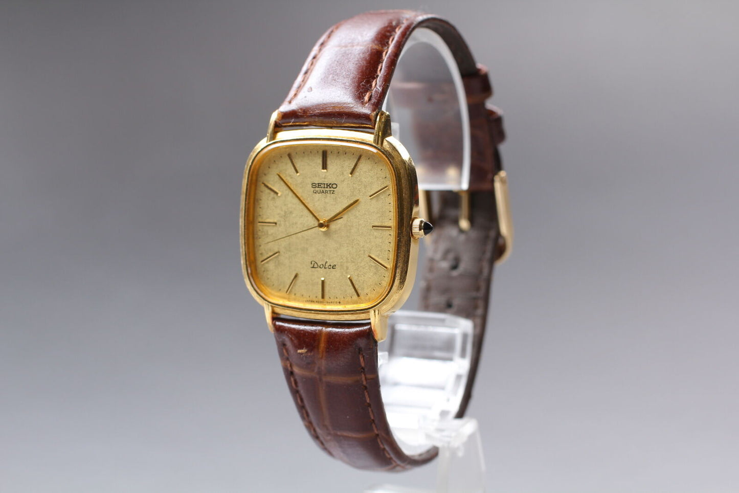 ⏯ Vintage [Near MINT] SEIKO Dolce 6030-5420 Quartz Gold Men's Watch From JAPAN