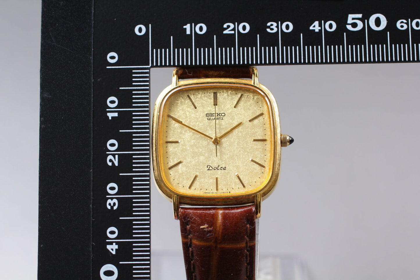 ⏯ Vintage [Near MINT] SEIKO Dolce 6030-5420 Quartz Gold Men's Watch From JAPAN