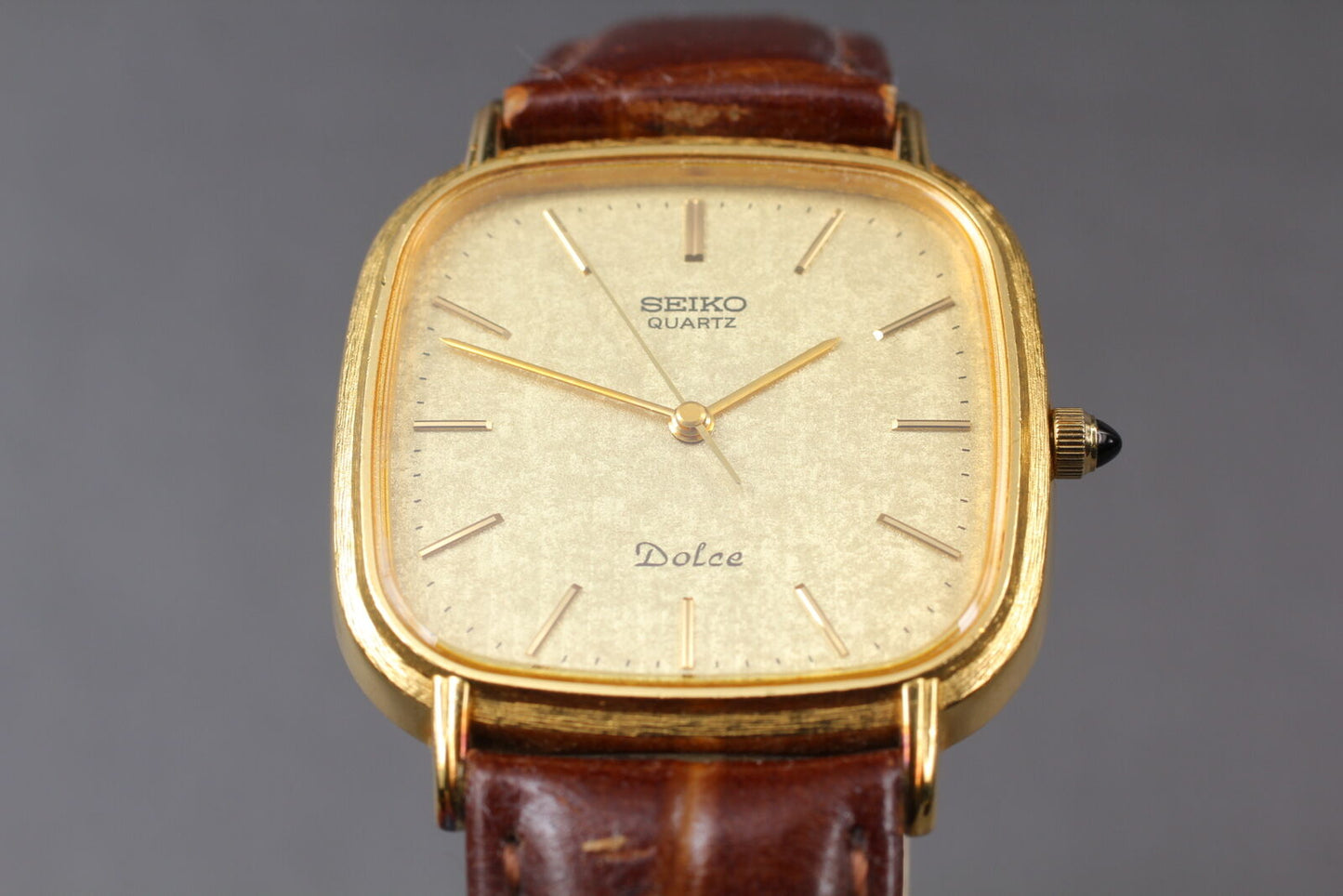 ⏯ Vintage [Near MINT] SEIKO Dolce 6030-5420 Quartz Gold Men's Watch From JAPAN