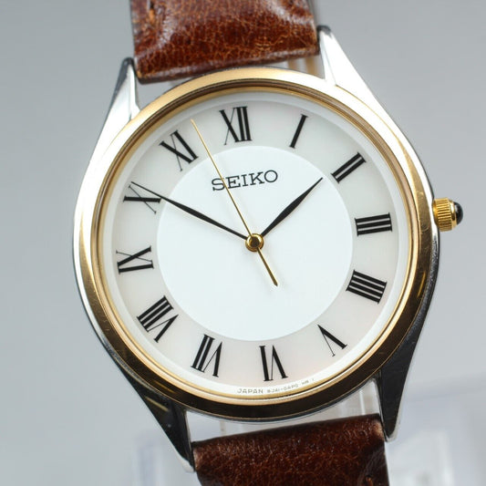 ⏯ Vintage [Near MINT] Seiko Dolce 8J41-0AJ0 White Dial Quartz Men’s Watch JAPAN