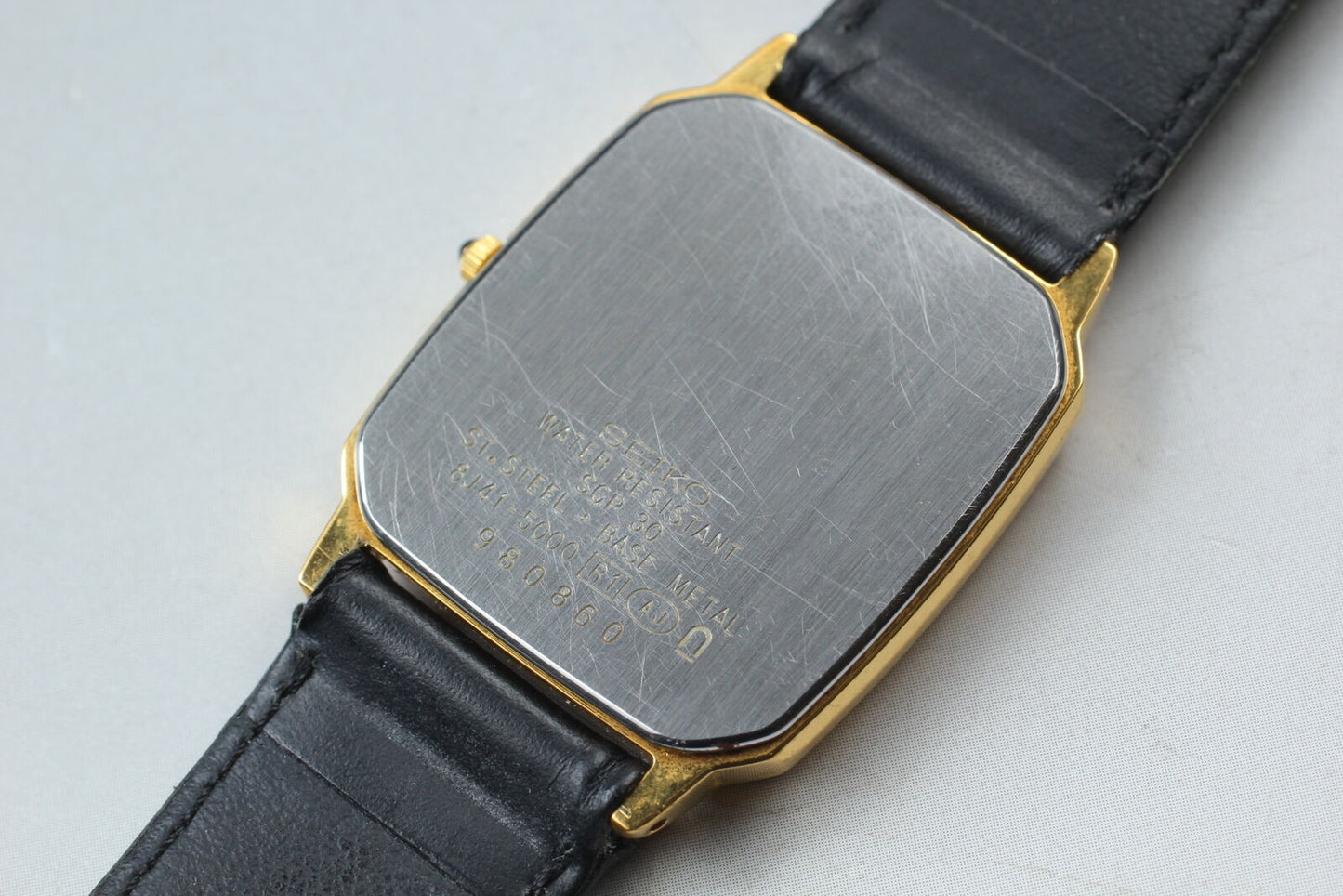 ⏯ Vintage [Near MINT] Seiko Dolce 8J41-5000 SGP30 Gold Quartz Men's Watch JAPAN