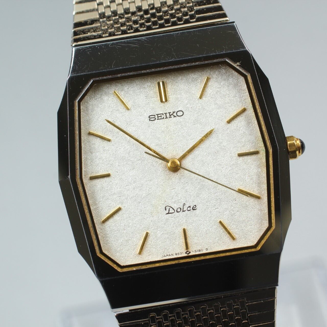 ⏯ *Vintage* Seiko Dolce 9531-5150 Gold Tungsten Quartz Men's Watch JAPAN