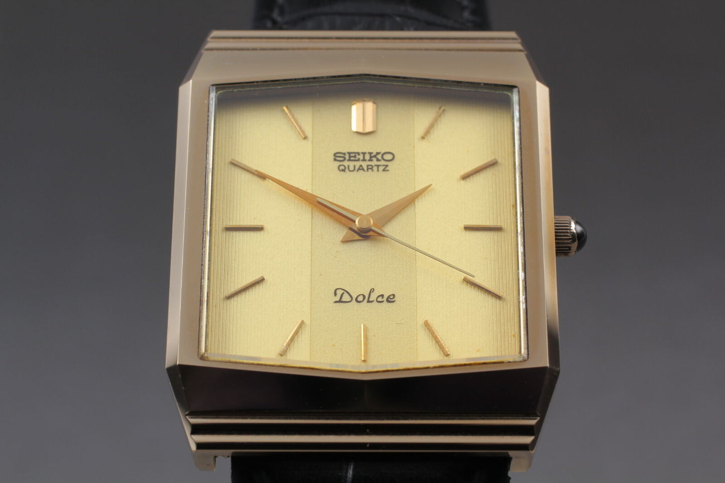 ⏯ *Vintage* SEIKO Dolce 6030-5540 NSAG Gold Quartz Men's Watch From JAPAN