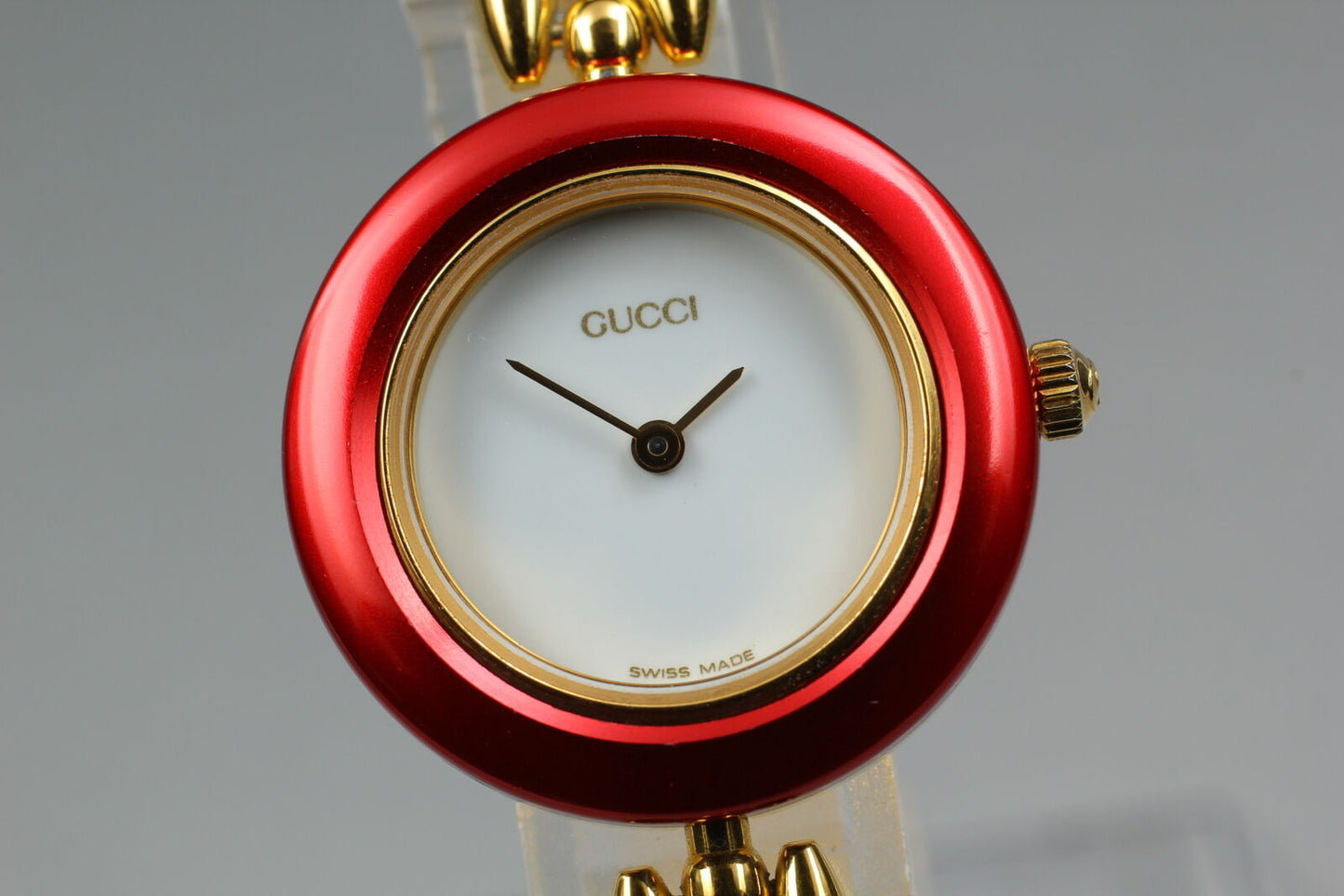 New Batt [N MINT w/ Box] 6 Color GUCCI 11/12.2 Change Bezel Women Qz Watch JAPAN