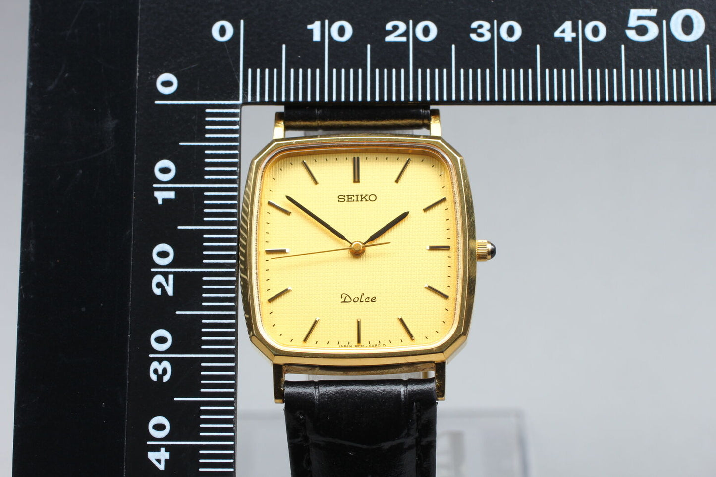 ⏯ [Near Mint] Seiko Dolce 5E31-5A80 Gold SGP30 Square Quartz Men's Watch JAPAN