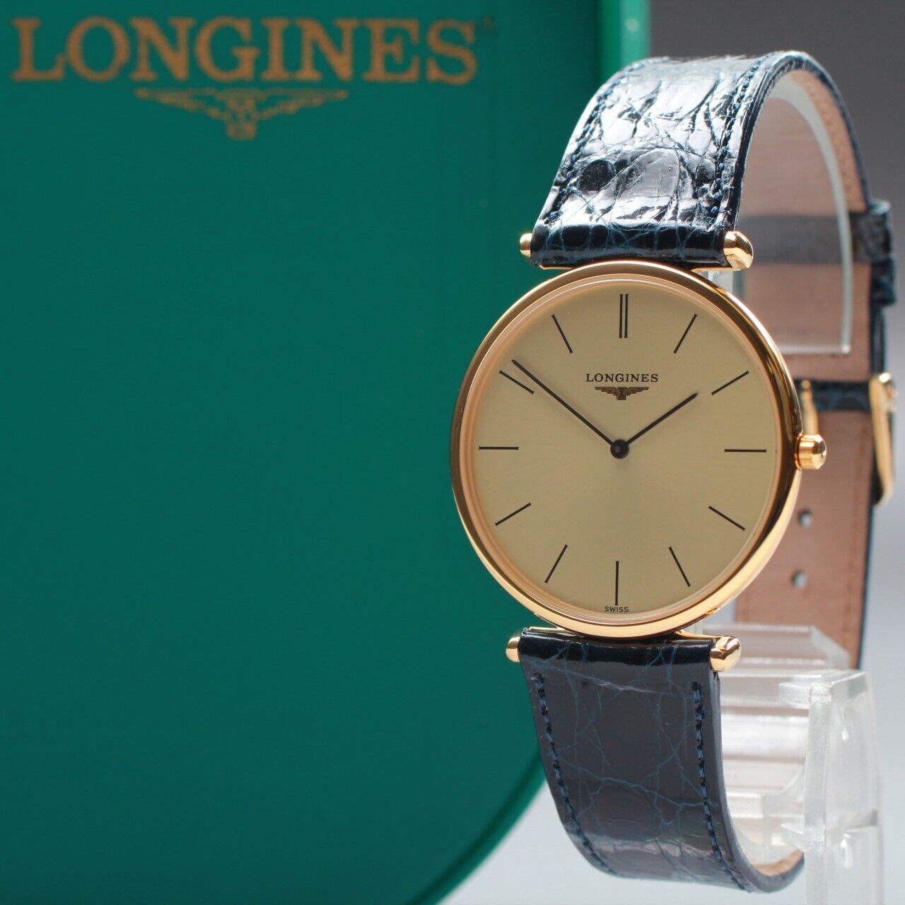 ⏯ Boxed [MINT] Vintage LONGINES Grande Classique L4.635.2 Quartz Men Watch JAPAN