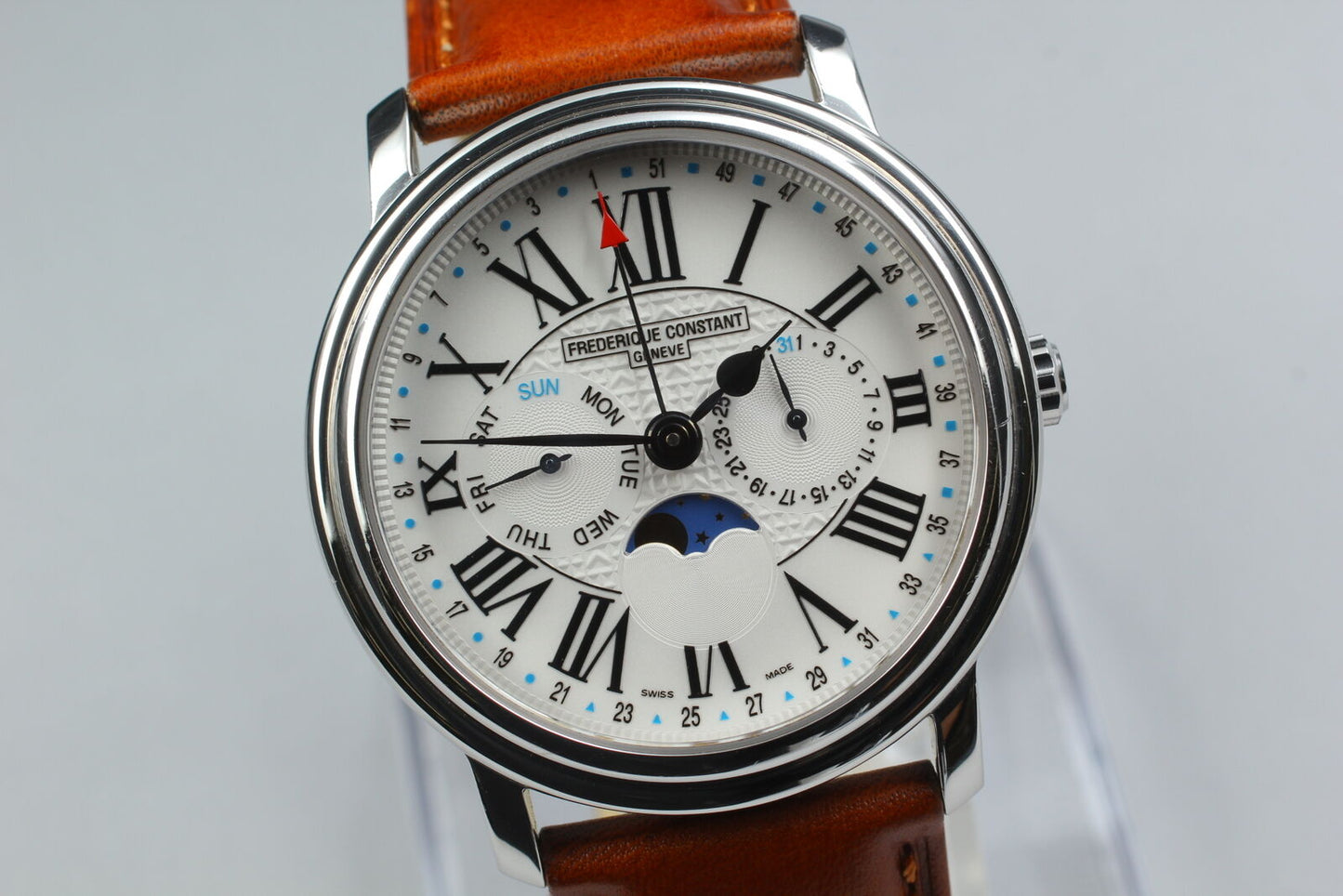 ⏯[N-MINT] Frederique Constant Moon Phase FC270x4P/4/5/6 Quartz Men's Watch JAPAN