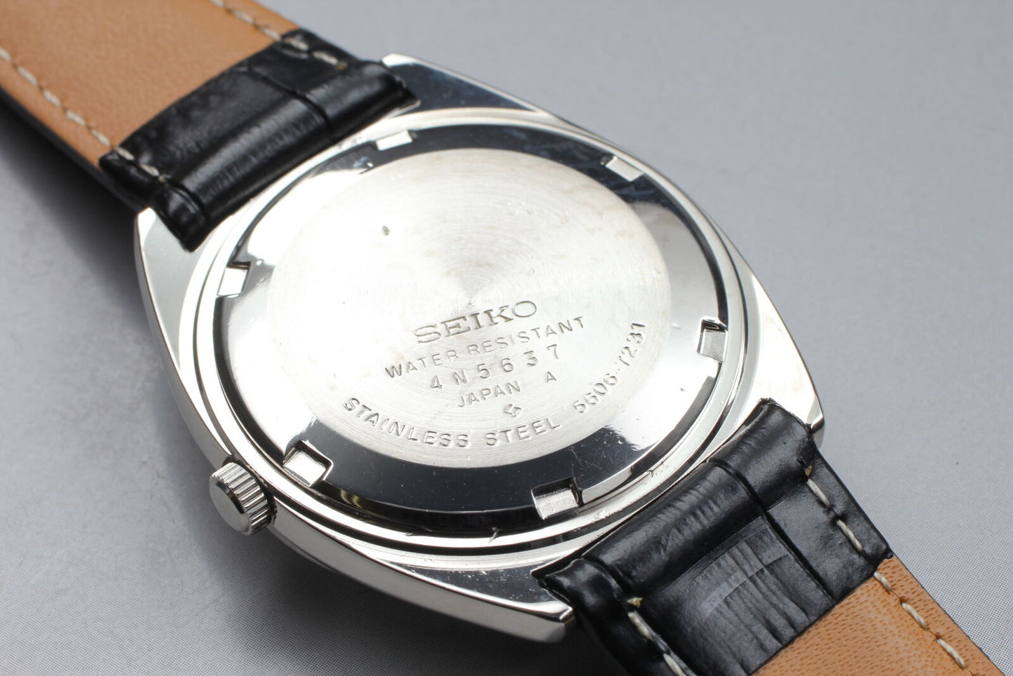 ⏯ New glass [N MINT] Seiko LORD MATIC 5606-7231 AT Green 6-Sided Cut Glass JAPAN