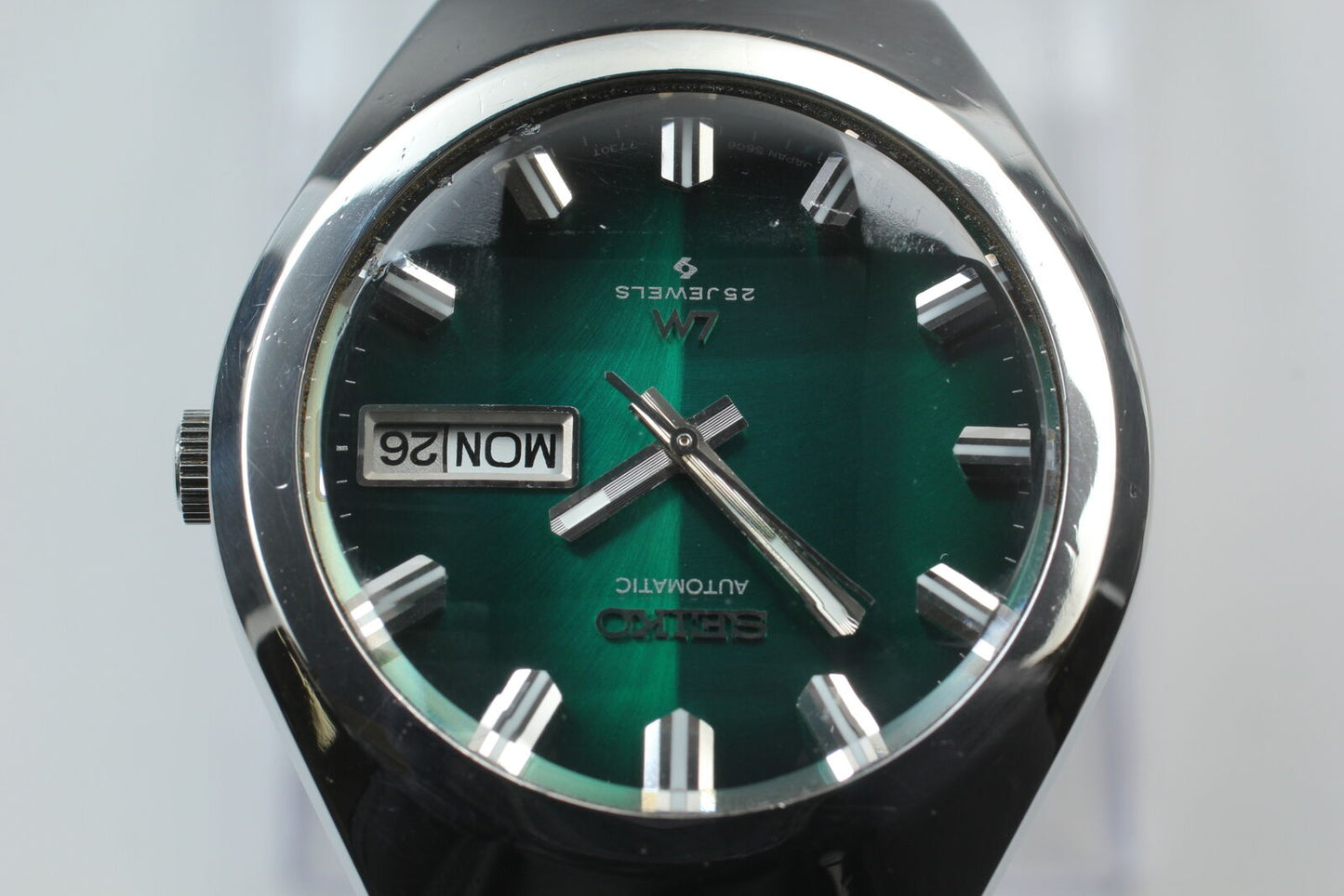 ⏯ [Near MINT] Seiko LORD MATIC 5606-7360 DayDate Green Automatic 25Jewels JAPAN