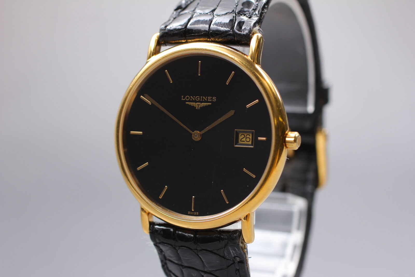 ⏯ [Near MINT] LONGINES La Grande Classique L4.655.2 BLACK Quartz Men W –  TOHO STORE