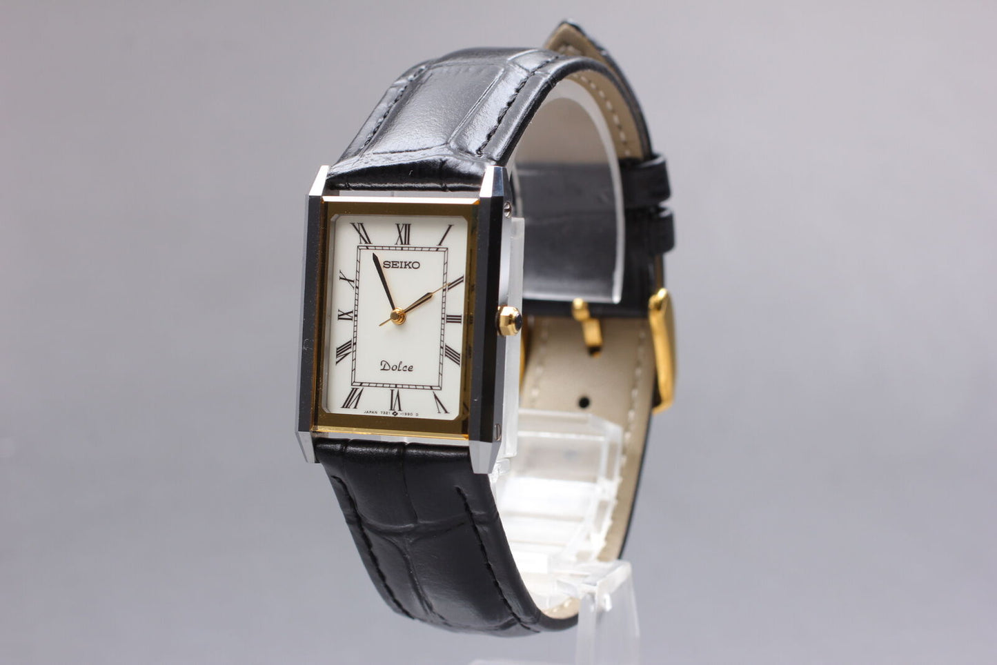 ⏯ [Near MINT] Seiko Dolce 7321-6170 Roman Tungsten Quartz Men's Watch From JAPAN