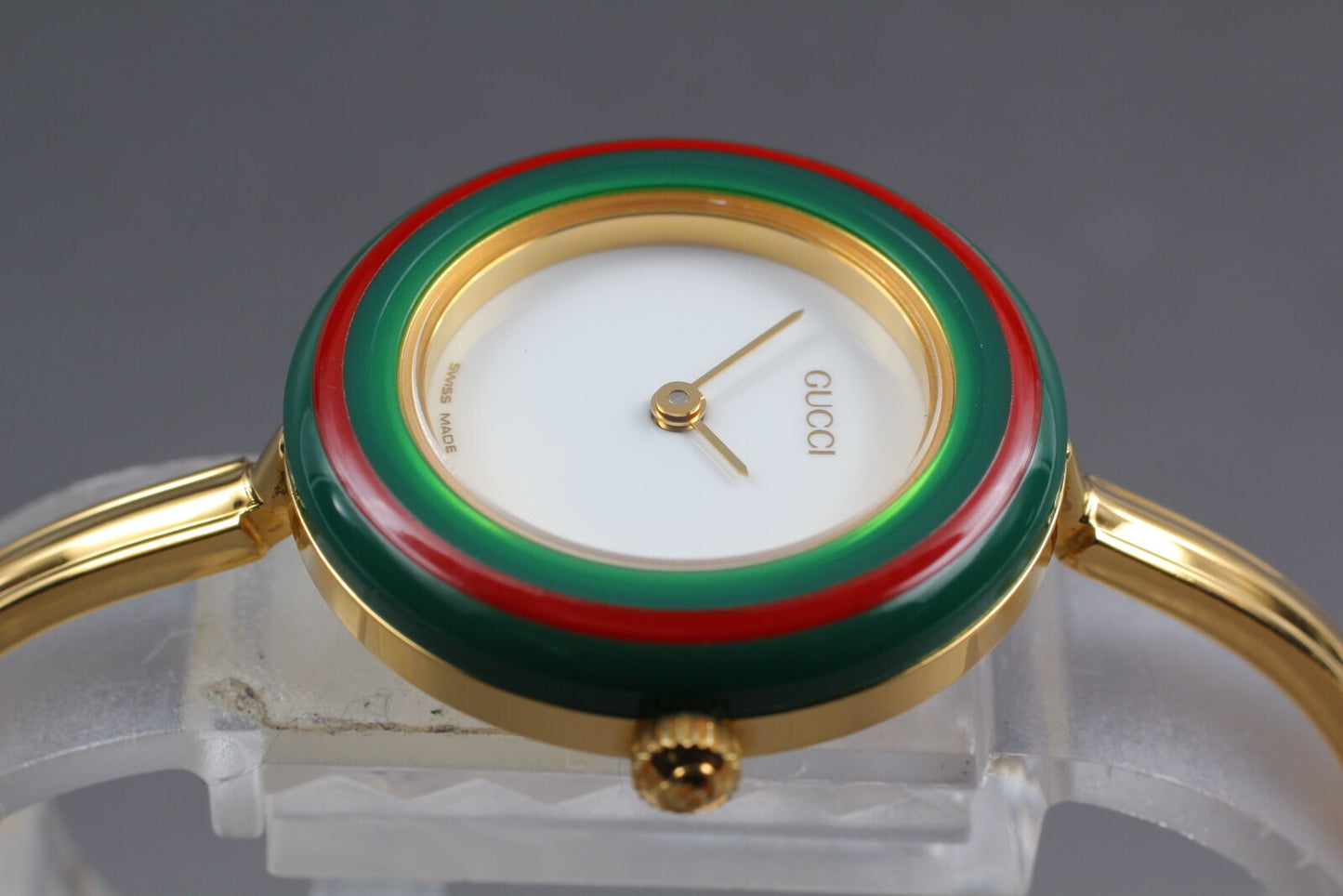 ⏯ [MINT] New Batt. Gucci 11/12.2 Change Bezel 12 Color Gold Women's Watch JAPAN