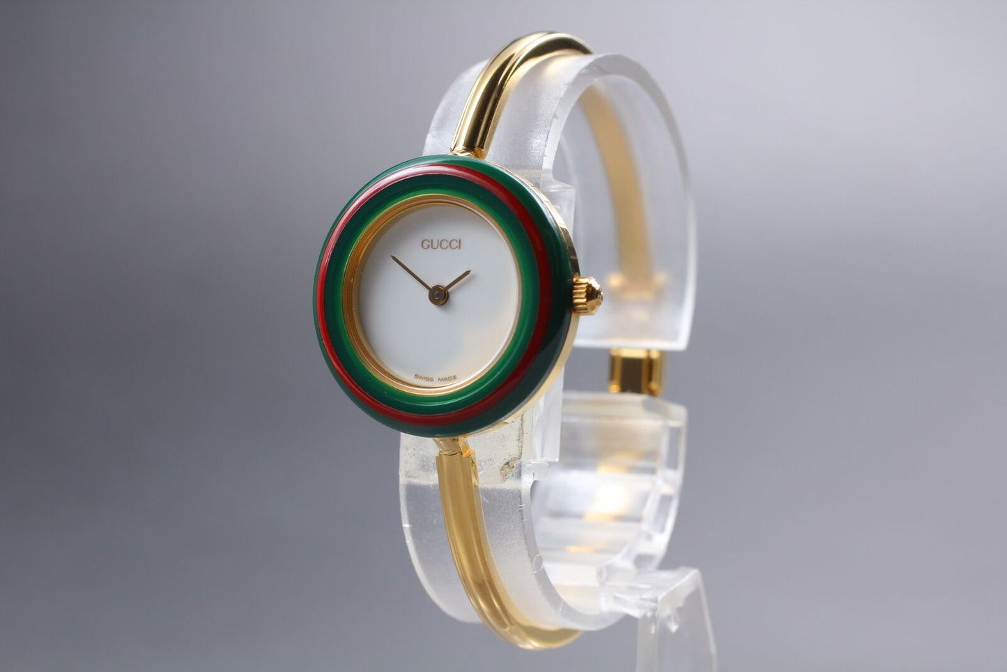 ⏯ [MINT] New Batt. Gucci 11/12.2 Change Bezel 12 Color Gold Women's Watch JAPAN