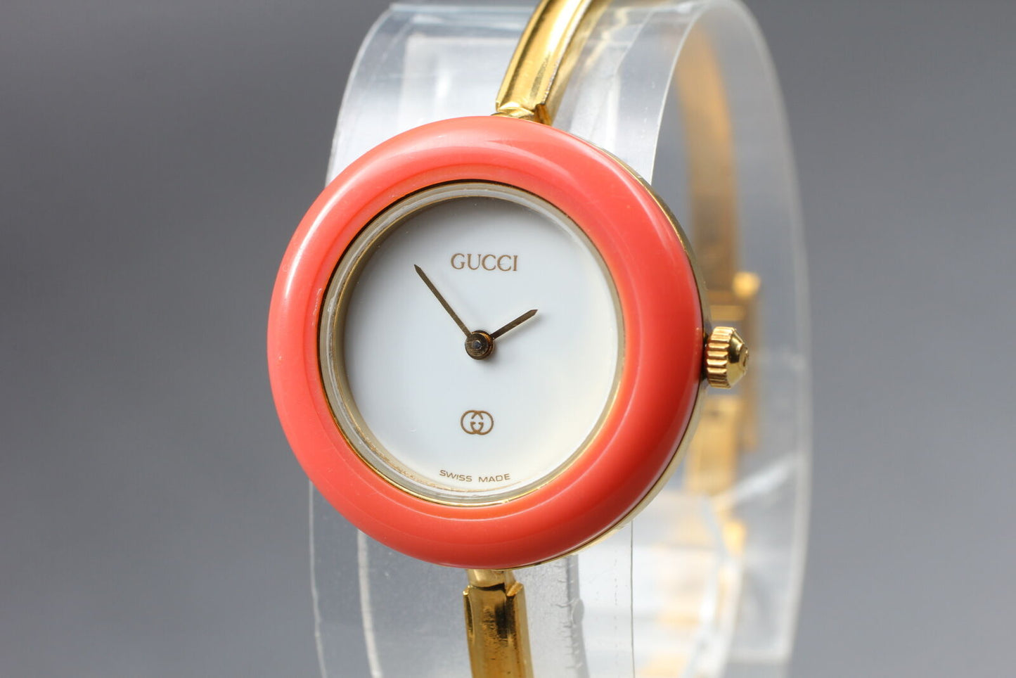 ⏯ New Batt. [N MINT] GUCCI 11/12.2 Change Bezel Women Qz Watch 145-150mm JAPAN