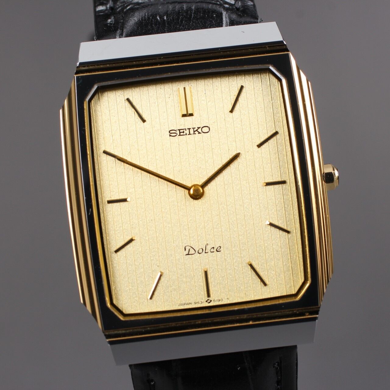 ⏯ Vintage Seiko Dolce 9531-5160 Tungsten Silver Square Men's Qz Watch From JAPAN