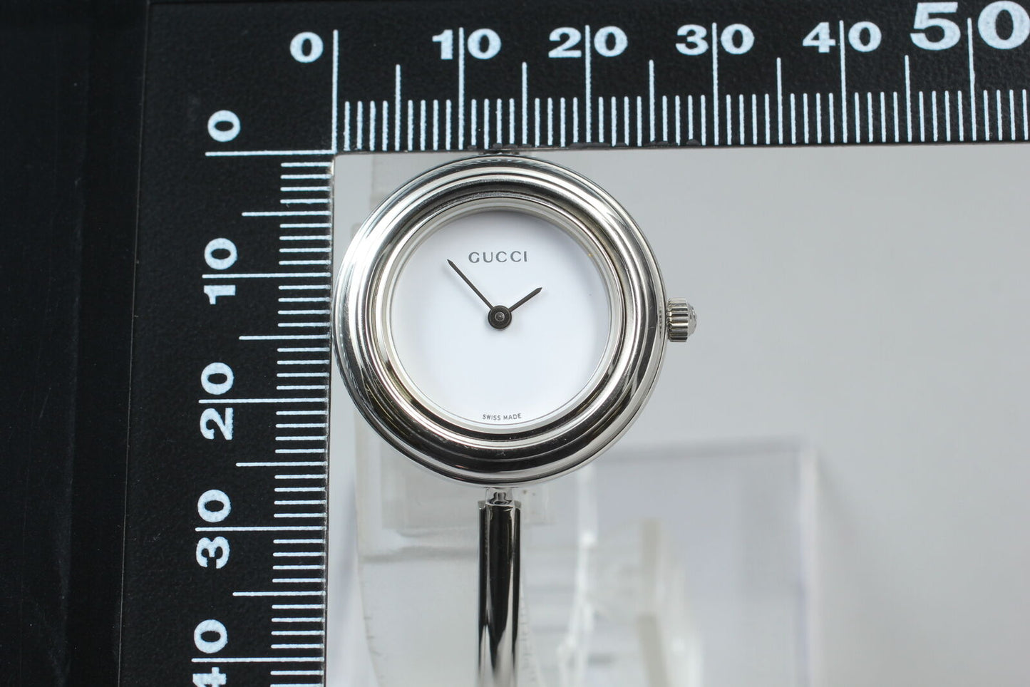 [MINT w/ Paper] GUCCI 11/12.2L Silver 12 Color Change Bezel Women Qz Watch JAPAN