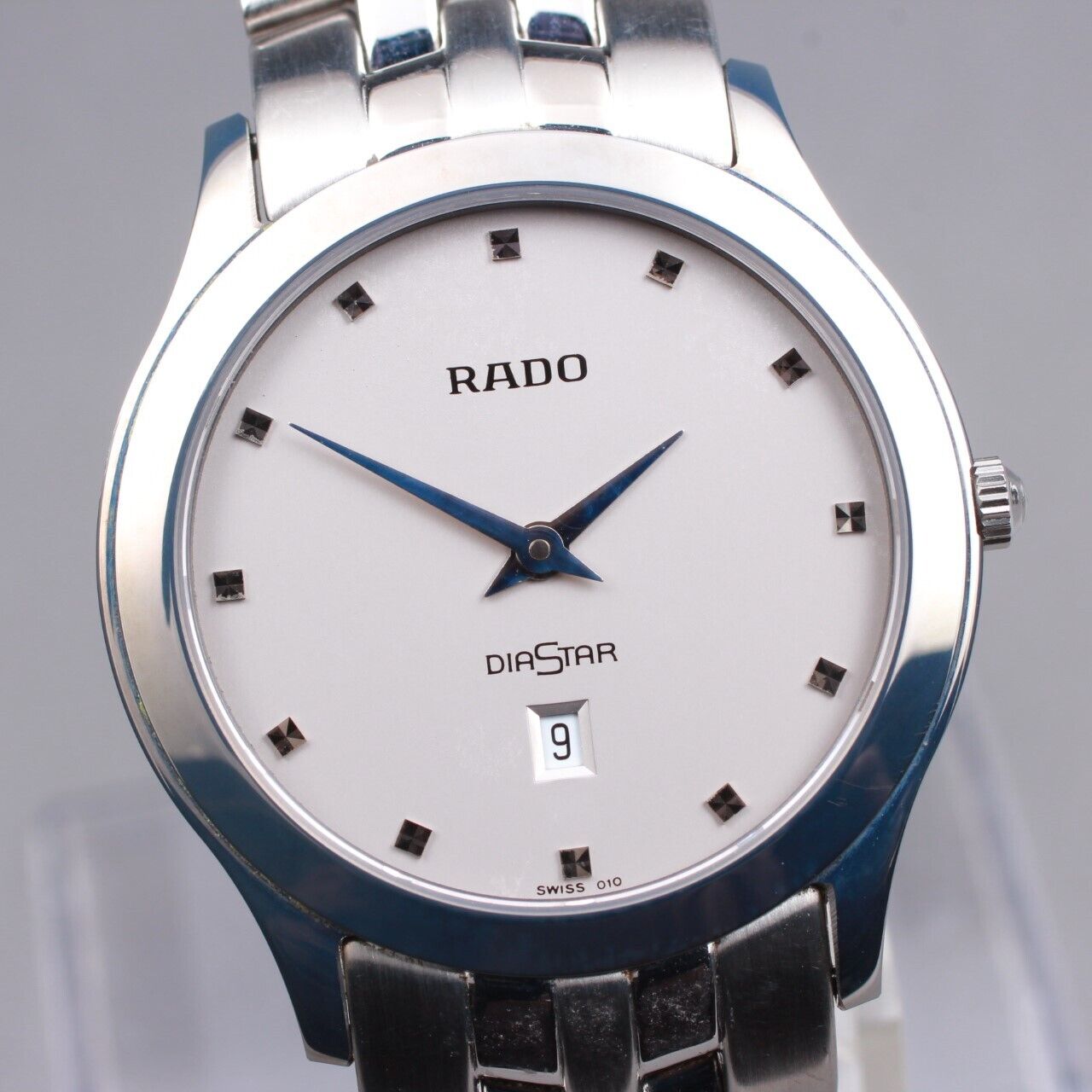 ⏯ [Near MINT] RADO Diastar 160.0440.3 White Quartz Men's Watch From JAPAN