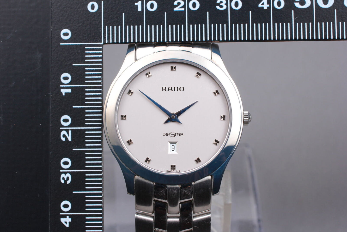 ⏯ [Near MINT] RADO Diastar 160.0440.3 White Quartz Men's Watch From JAPAN