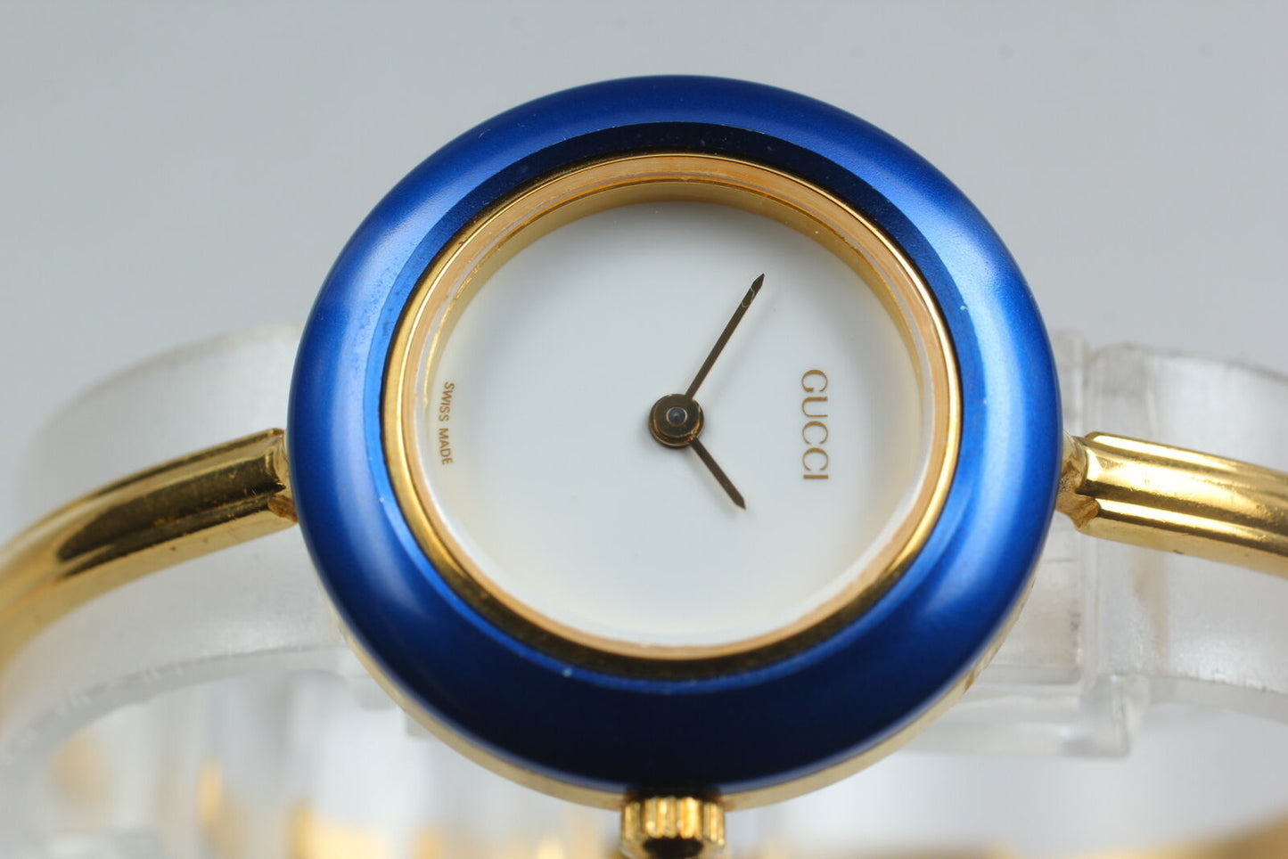 ⏯ [Near MINT] GUCCI Change Bezel 11/12.2 BLUE Formal Women's Quartz Watch JAPAN